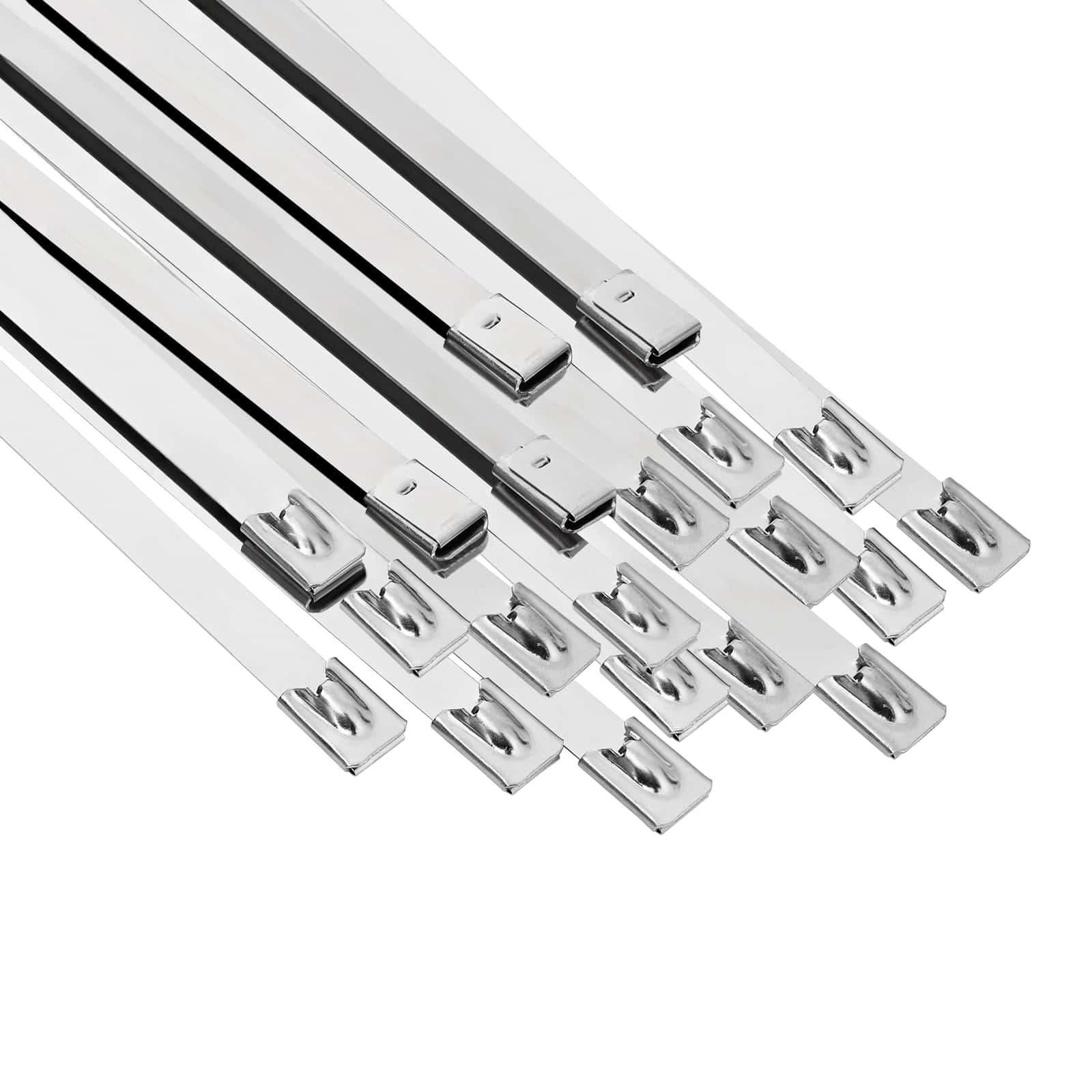 vidaXL Związywacz kablowy 25 szt. 7,9 x 700 mm srebrny