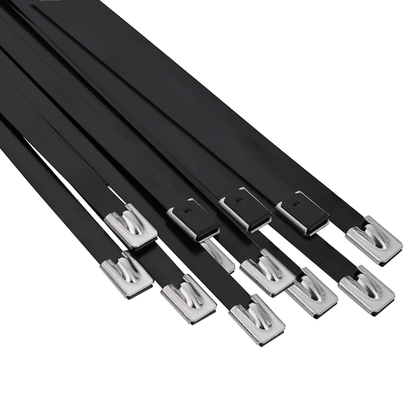 vidaXL Związywacz kablowy 12 szt. 7,9 x 700 mm Czarny