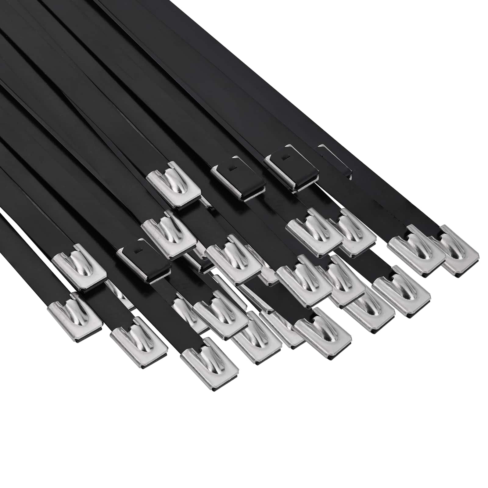 vidaXL Związywacz kablowy 250 szt. 7,9 x 800 mm Czarny