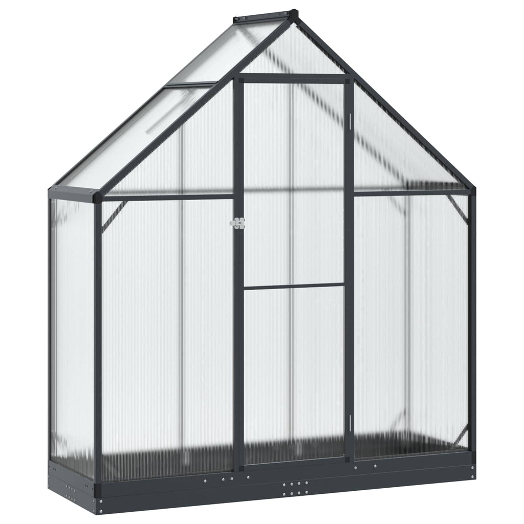 vidaXL Szklarnia Ogrodowa z drzwiami antracytowy 183,5 x 63,5 x 207 cm