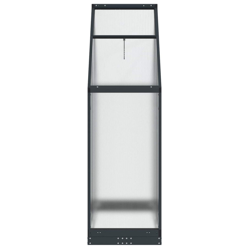 vidaXL Szklarnia Ogrodowa z drzwiami antracytowy 183,5 x 63,5 x 207 cm