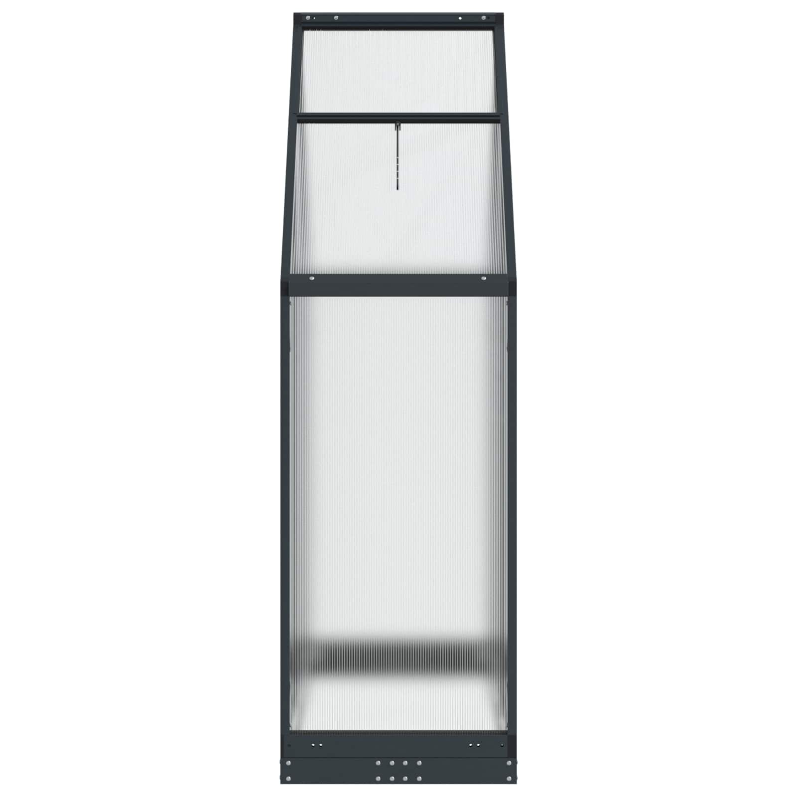 vidaXL Szklarnia Ogrodowa z drzwiami antracytowy 183,5 x 63,5 x 207 cm
