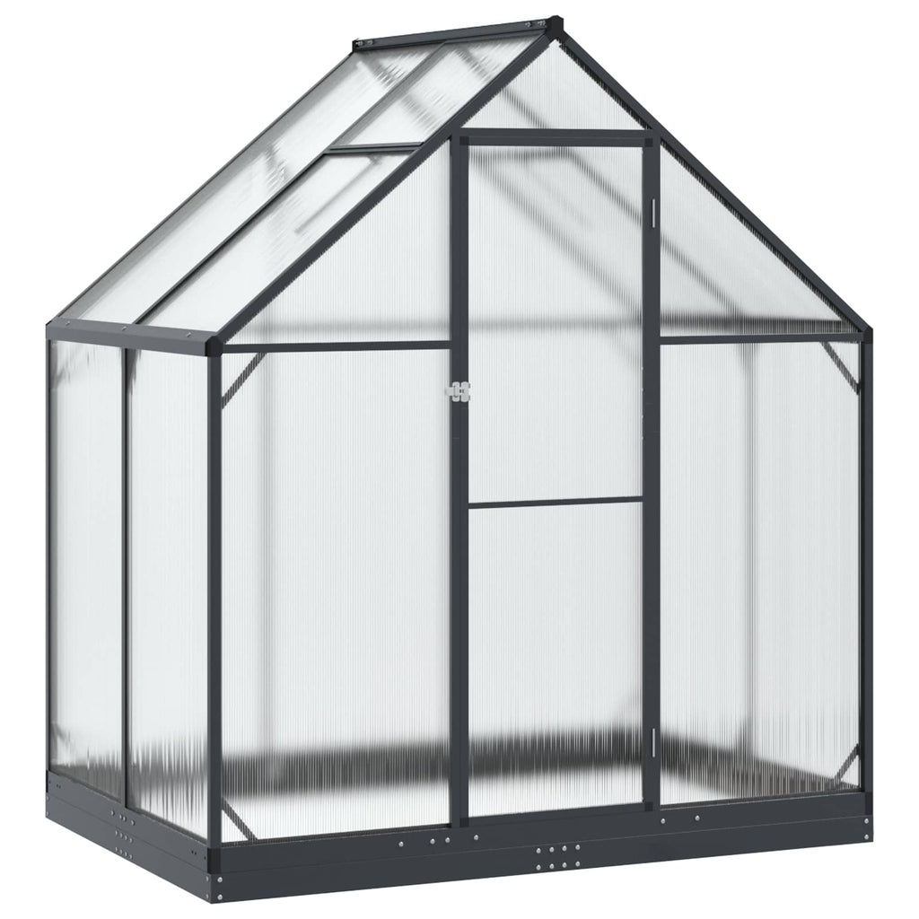 vidaXL Szklarnia Ogrodowa z drzwiami antracytowy 183,5 x 123 x 207 cm