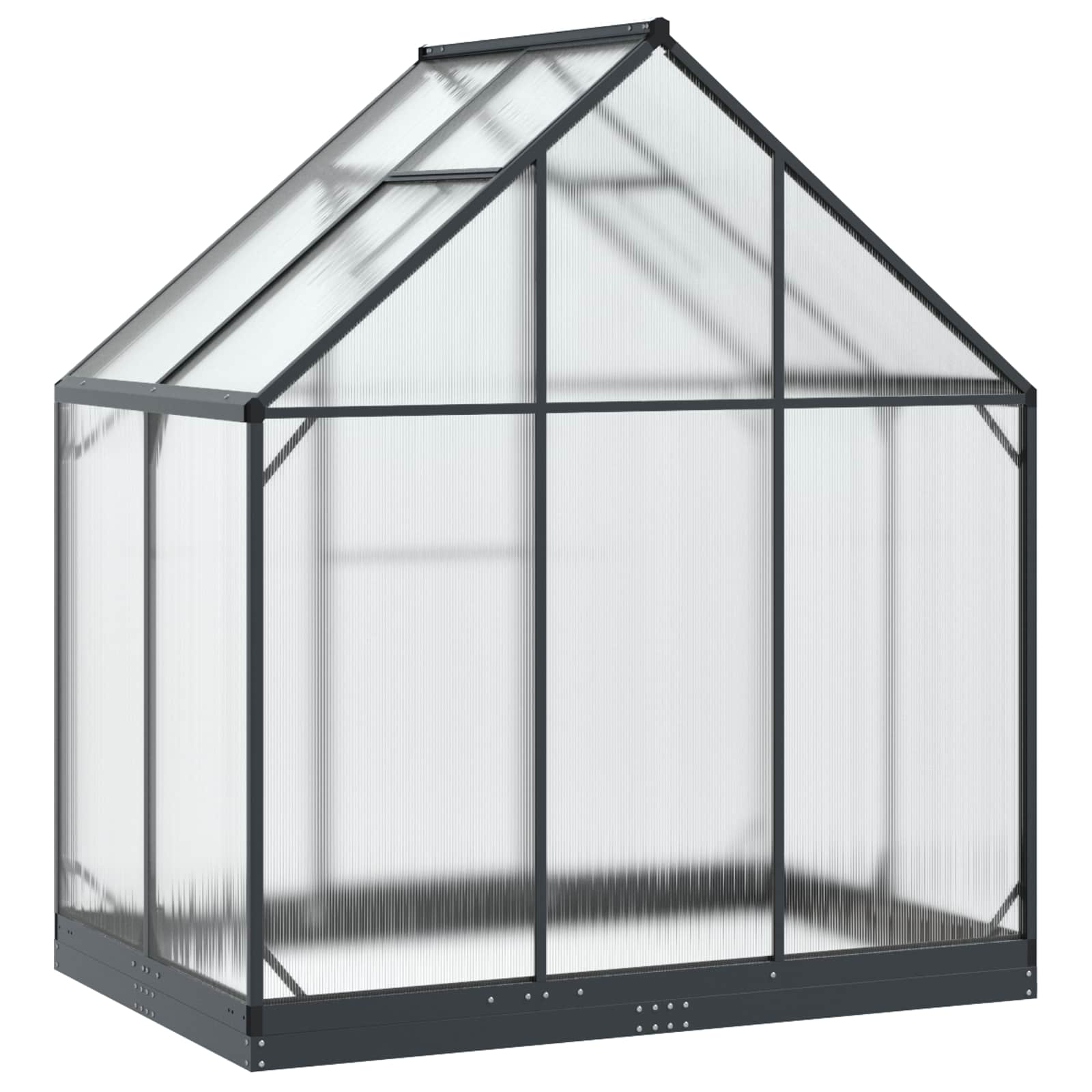 vidaXL Szklarnia Ogrodowa z drzwiami antracytowy 183,5 x 123 x 207 cm