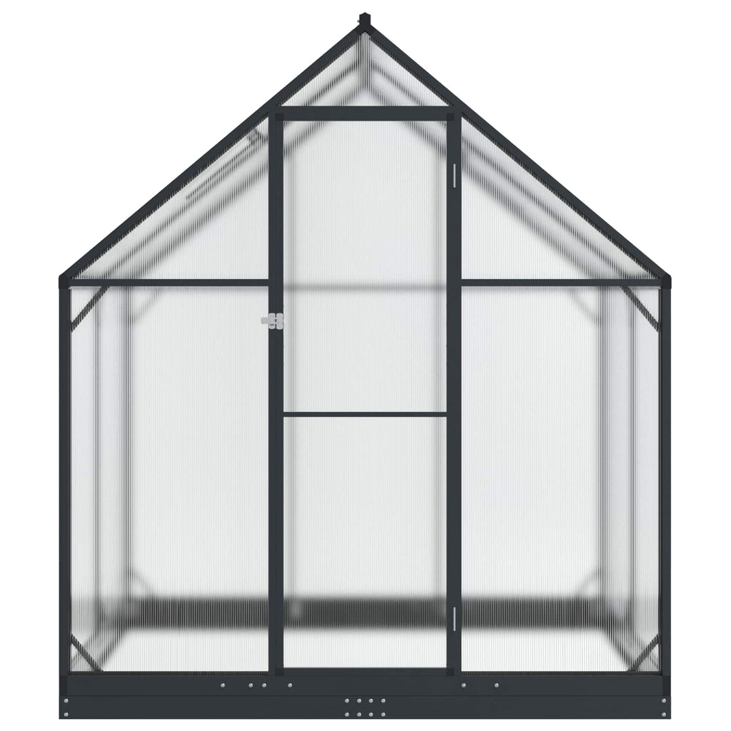 vidaXL Szklarnia Ogrodowa z drzwiami antracytowy 183,5 x 123 x 207 cm
