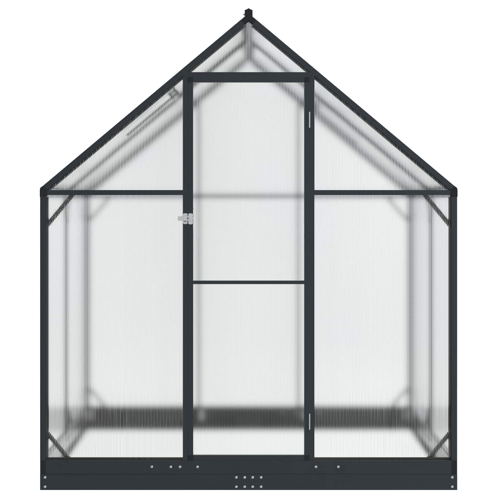 vidaXL Szklarnia Ogrodowa z drzwiami antracytowy 183,5 x 123 x 207 cm