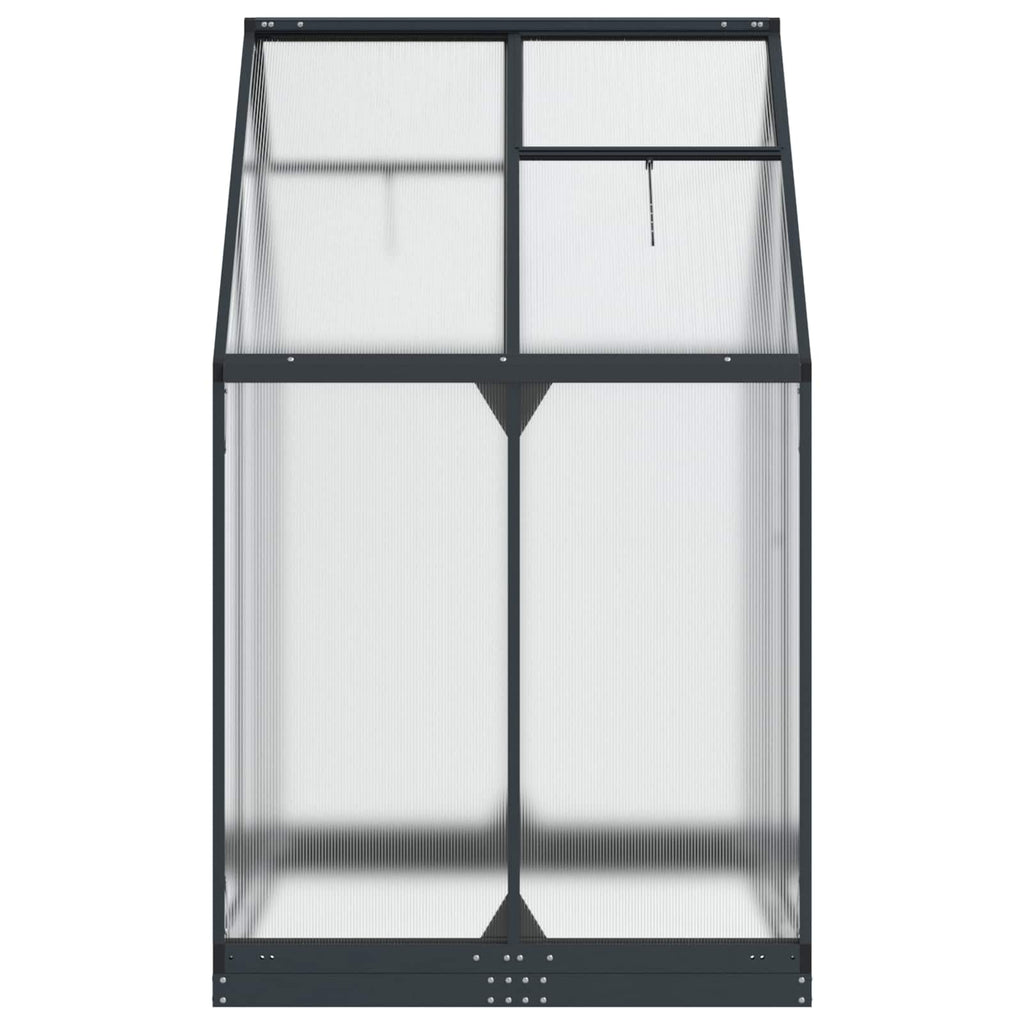 vidaXL Szklarnia Ogrodowa z drzwiami antracytowy 183,5 x 123 x 207 cm