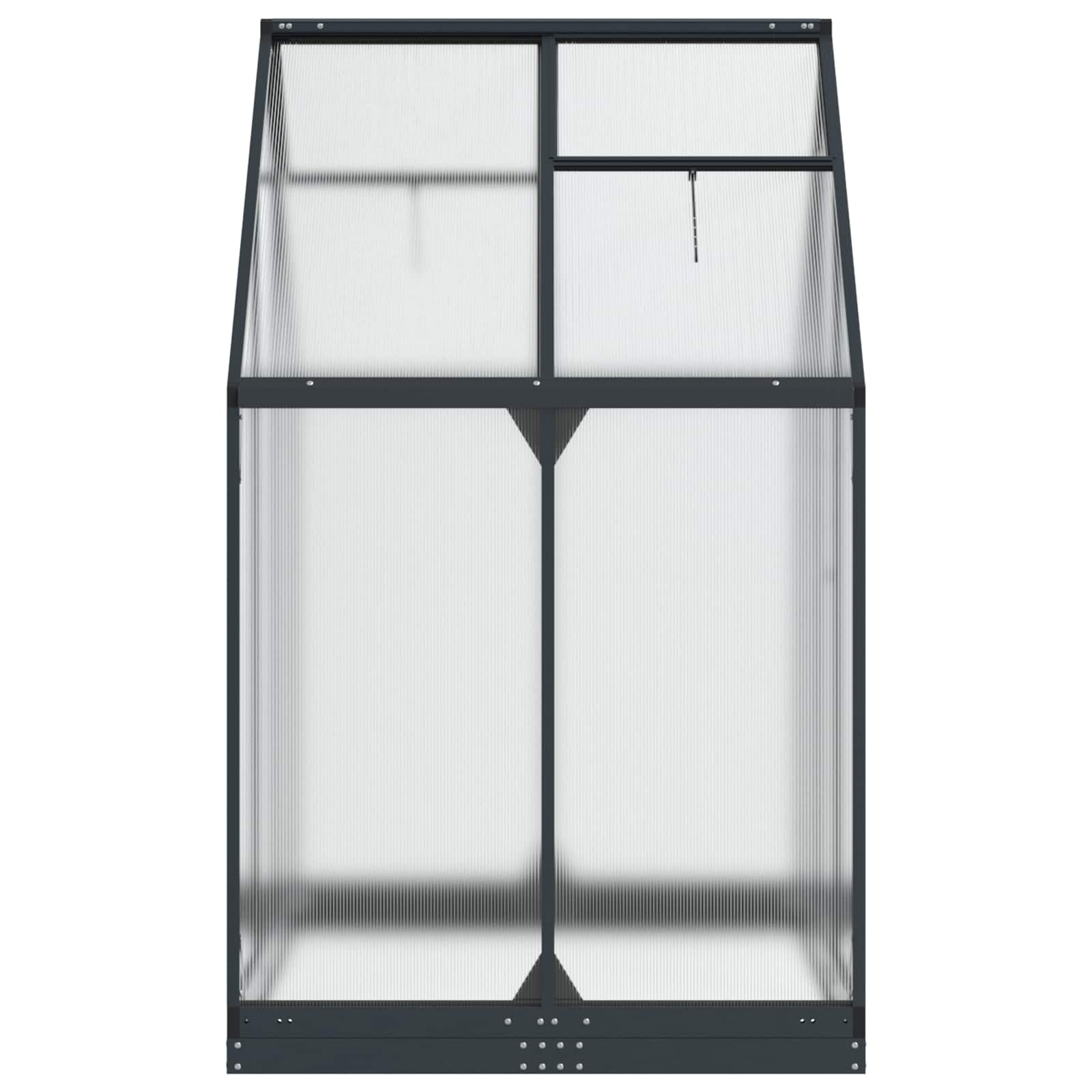vidaXL Szklarnia Ogrodowa z drzwiami antracytowy 183,5 x 123 x 207 cm