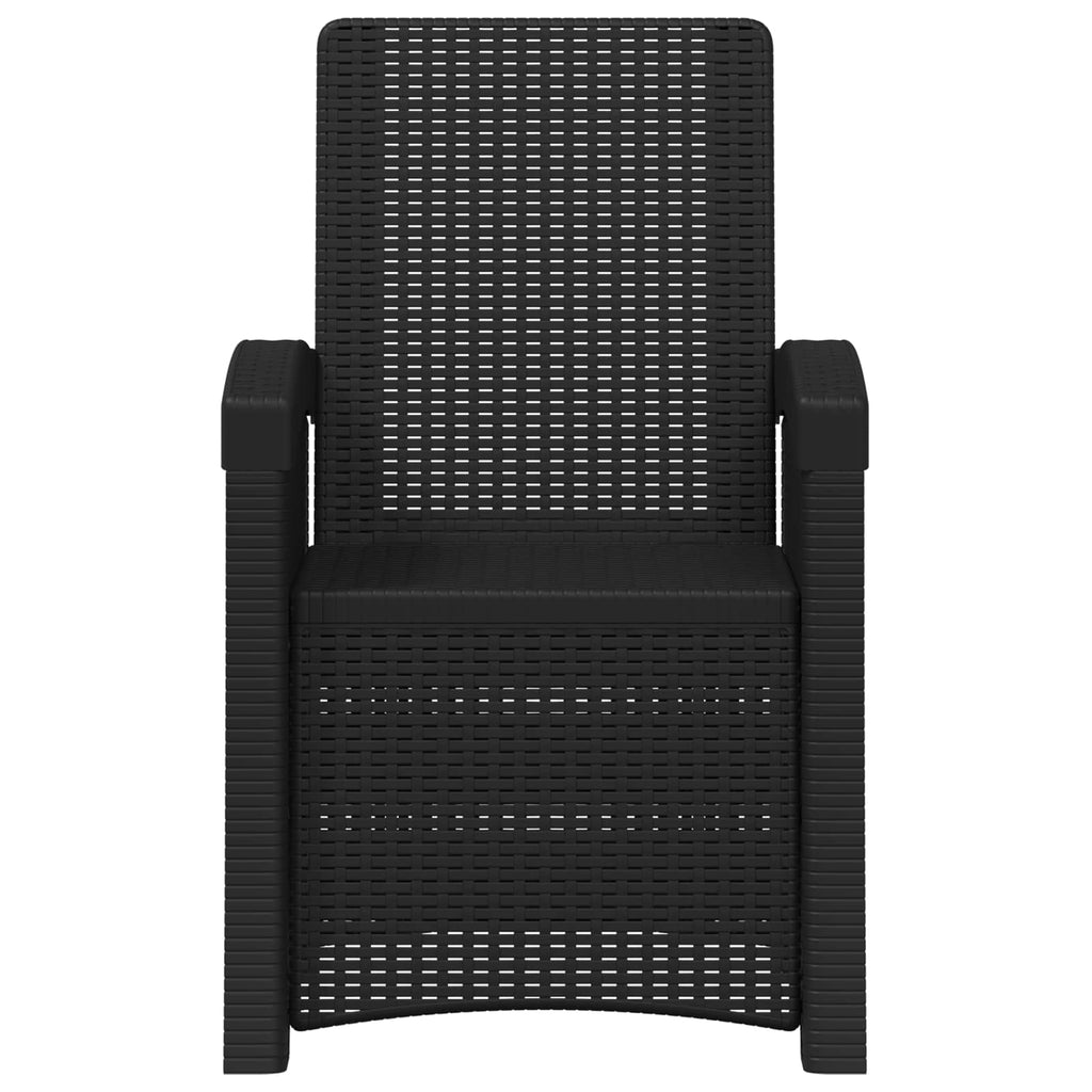 vidaXL Fotel ogrodowy z funkcją leżenia stylizowany na rattan PP