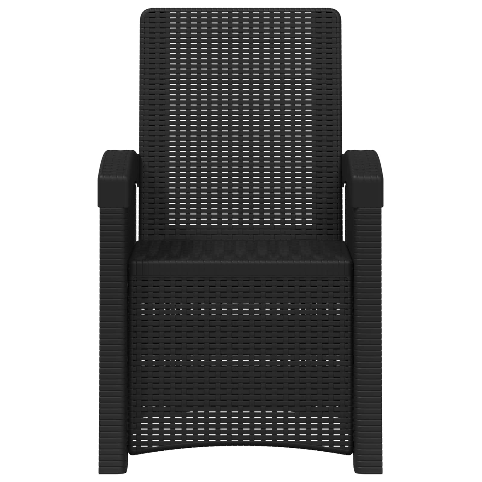 vidaXL Fotel ogrodowy z funkcją leżenia stylizowany na rattan PP