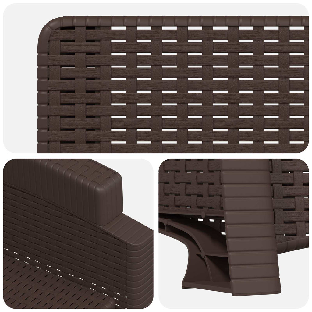 vidaXL Fotel ogrodowy z funkcją leżenia stylizowany na rattan 2 pcs PP