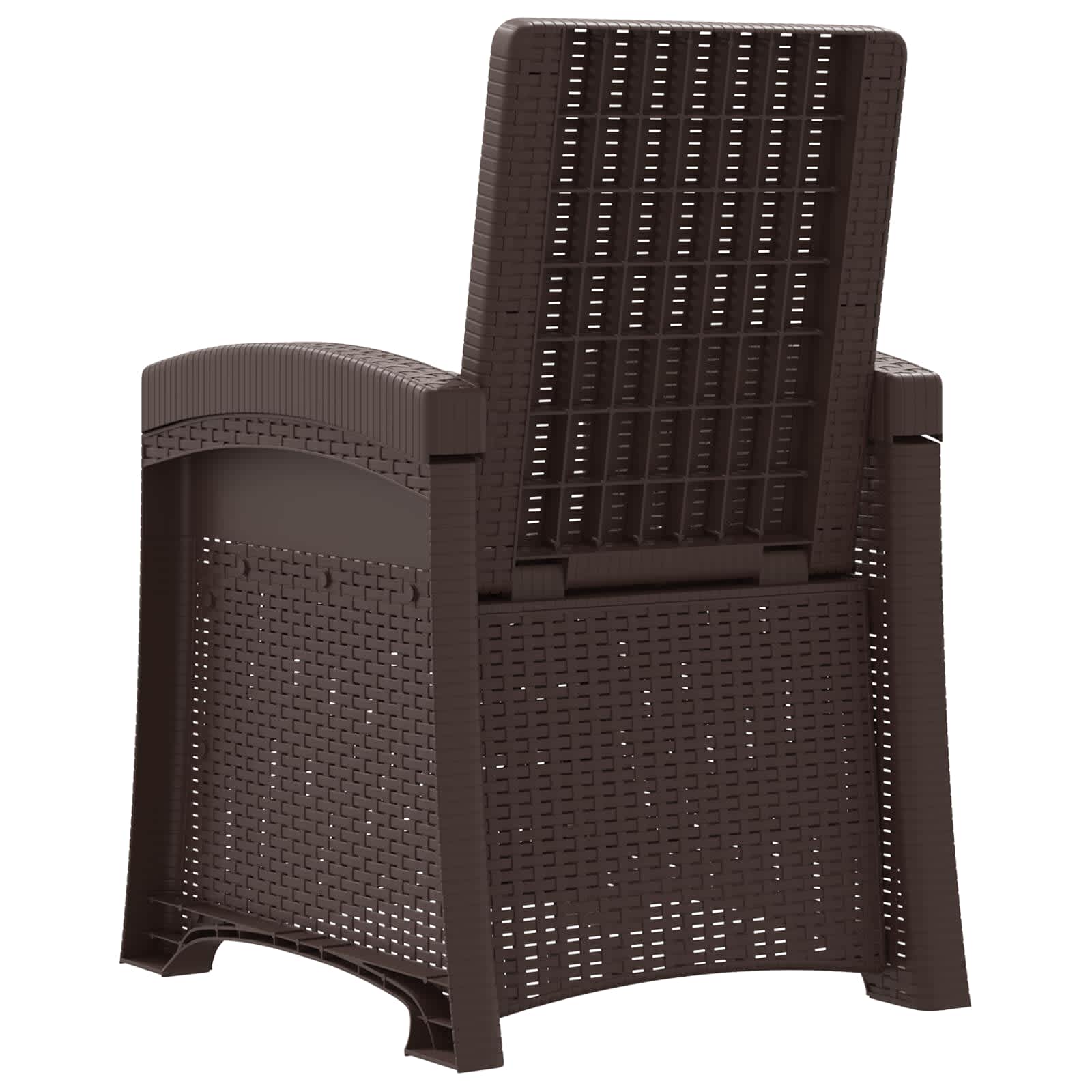 vidaXL Fotel ogrodowy z funkcją leżenia stylizowany na rattan 2 pcs PP