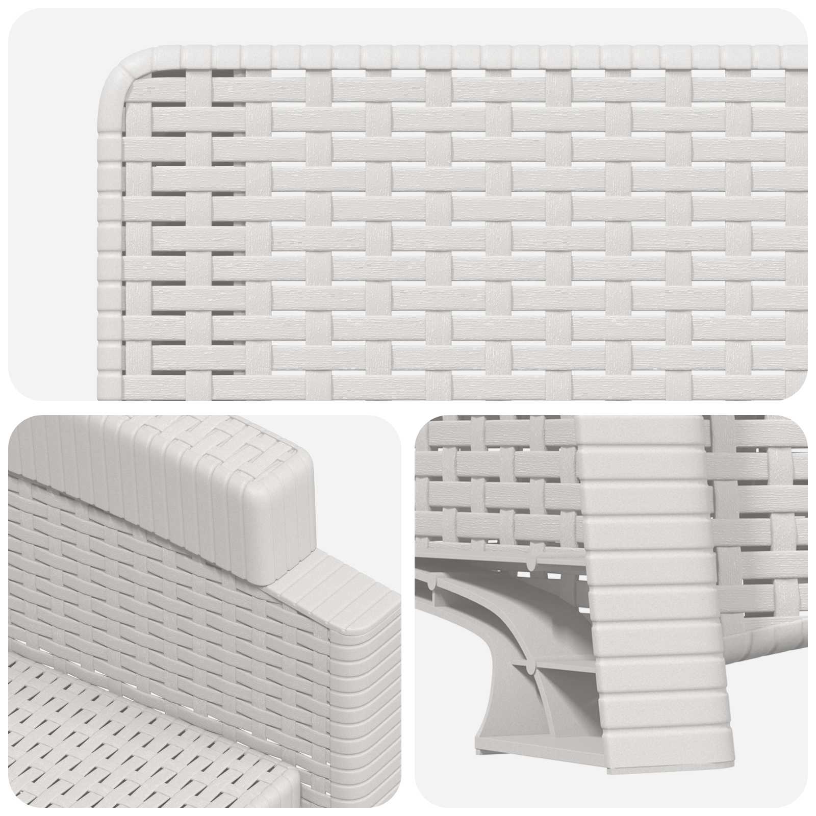 vidaXL Fotel ogrodowy z funkcją leżenia stylizowany na rattan 2 pcs PP