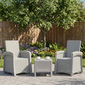 vidaXL Fotel ogrodowy z funkcją leżenia stylizowany na rattan 2 pcs PP