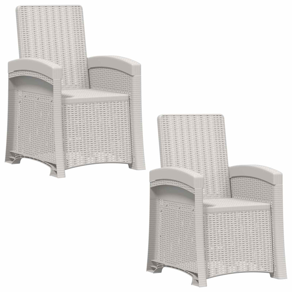 vidaXL Fotel ogrodowy z funkcją leżenia stylizowany na rattan 2 pcs PP