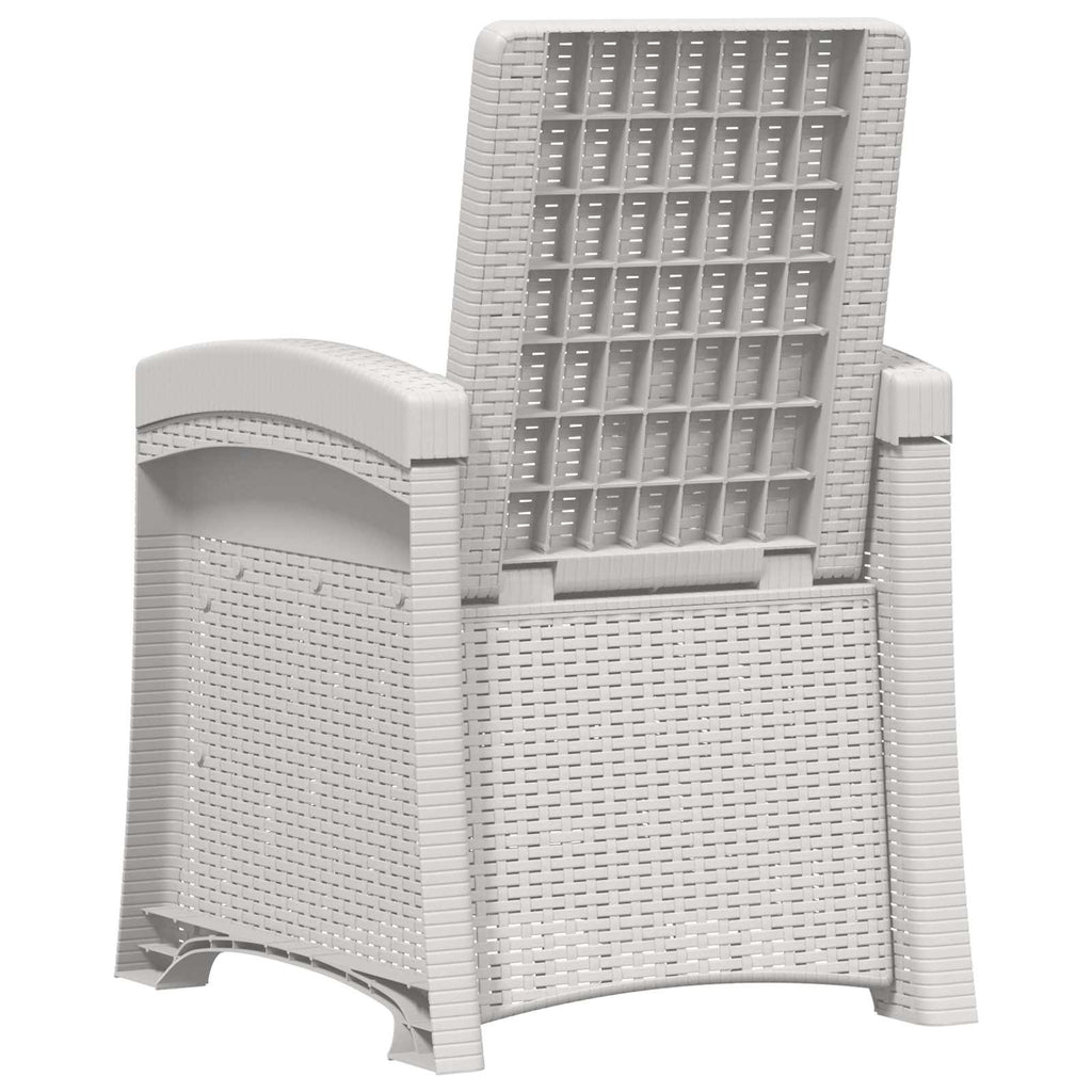 vidaXL Fotel ogrodowy z funkcją leżenia stylizowany na rattan 2 pcs PP