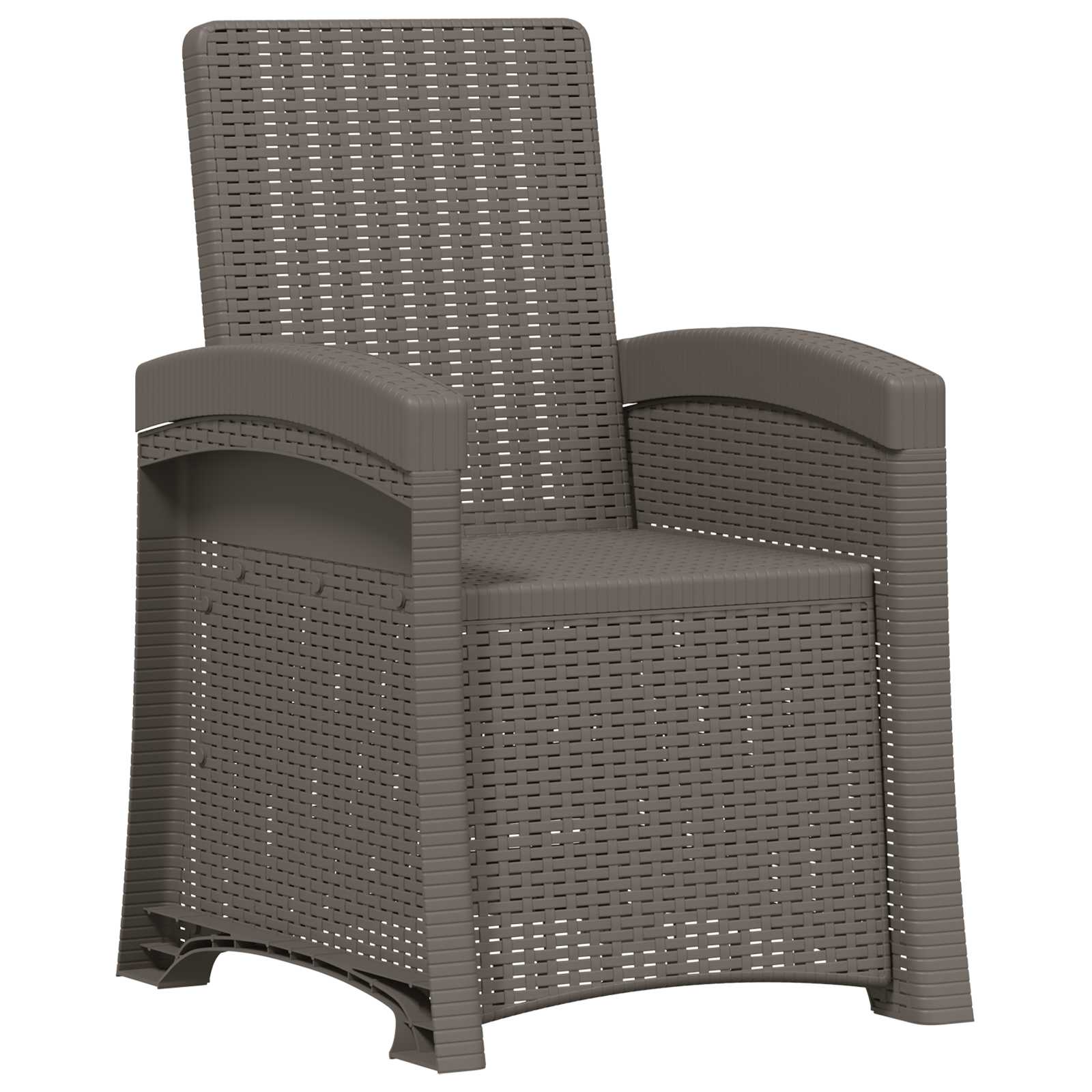 vidaXL Fotel ogrodowy z funkcją leżenia stylizowany na rattan 2 pcs PP