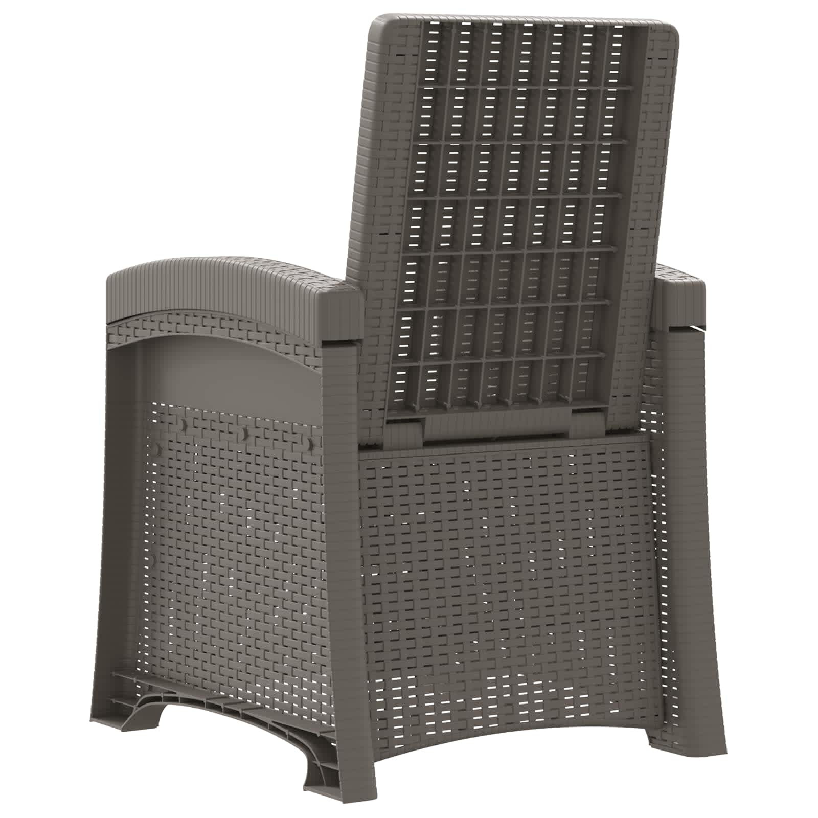 vidaXL Fotel ogrodowy z funkcją leżenia stylizowany na rattan 2 pcs PP