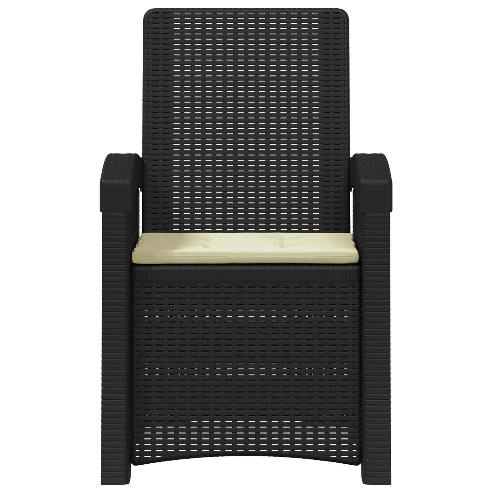 vidaXL Fotel ogrodowy z funkcją leżenia stylizowany na rattan PP