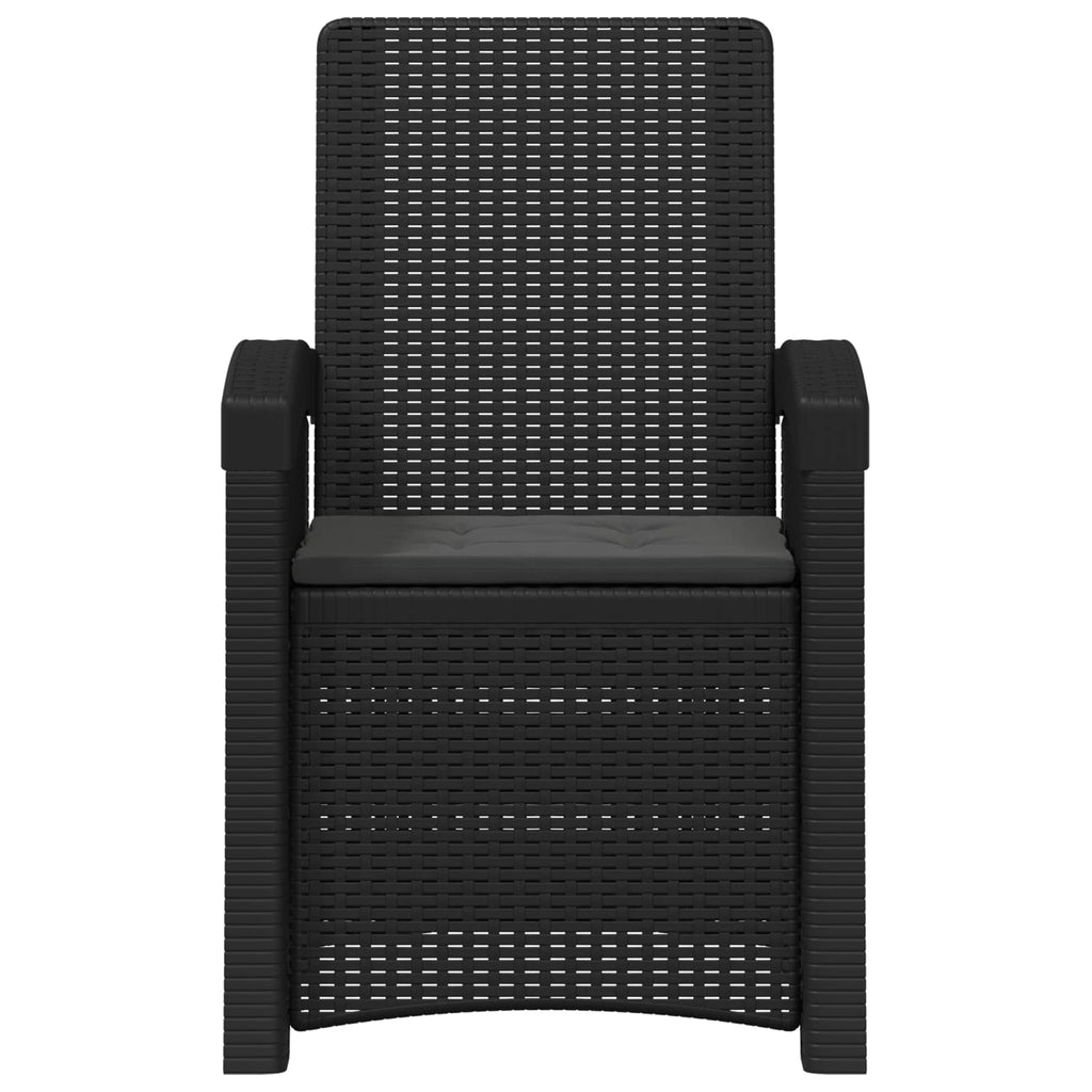 vidaXL Fotel ogrodowy z funkcją leżenia stylizowany na rattan PP