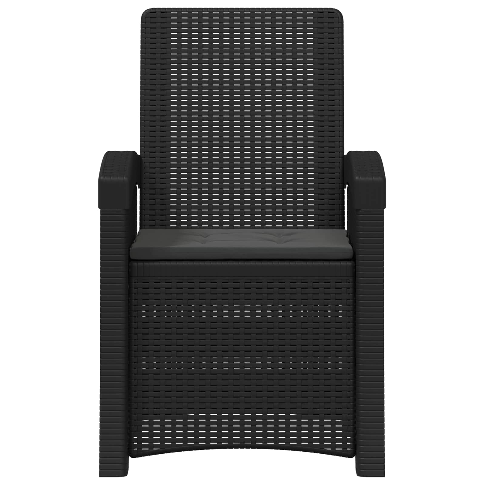 vidaXL Fotel ogrodowy z funkcją leżenia stylizowany na rattan PP