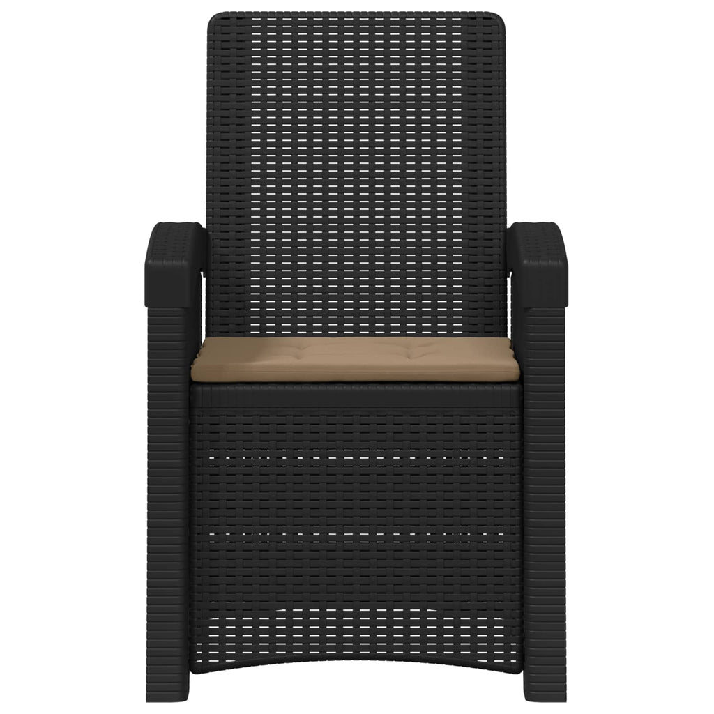 vidaXL Fotel ogrodowy z funkcją leżenia stylizowany na rattan PP
