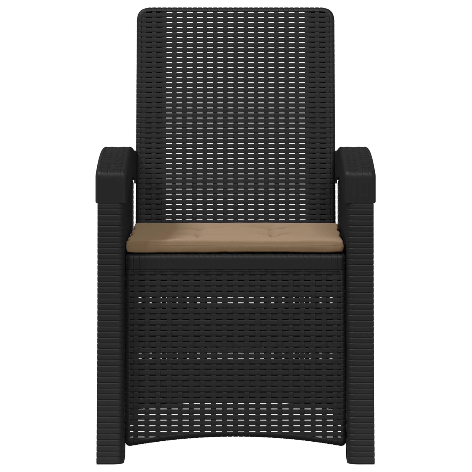 vidaXL Fotel ogrodowy z funkcją leżenia stylizowany na rattan PP