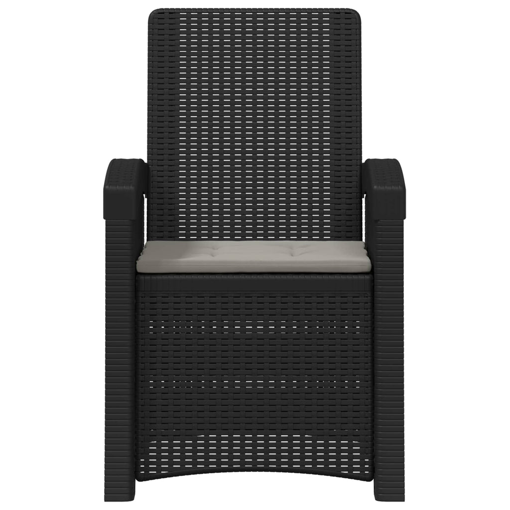 vidaXL Fotel ogrodowy z funkcją leżenia stylizowany na rattan PP