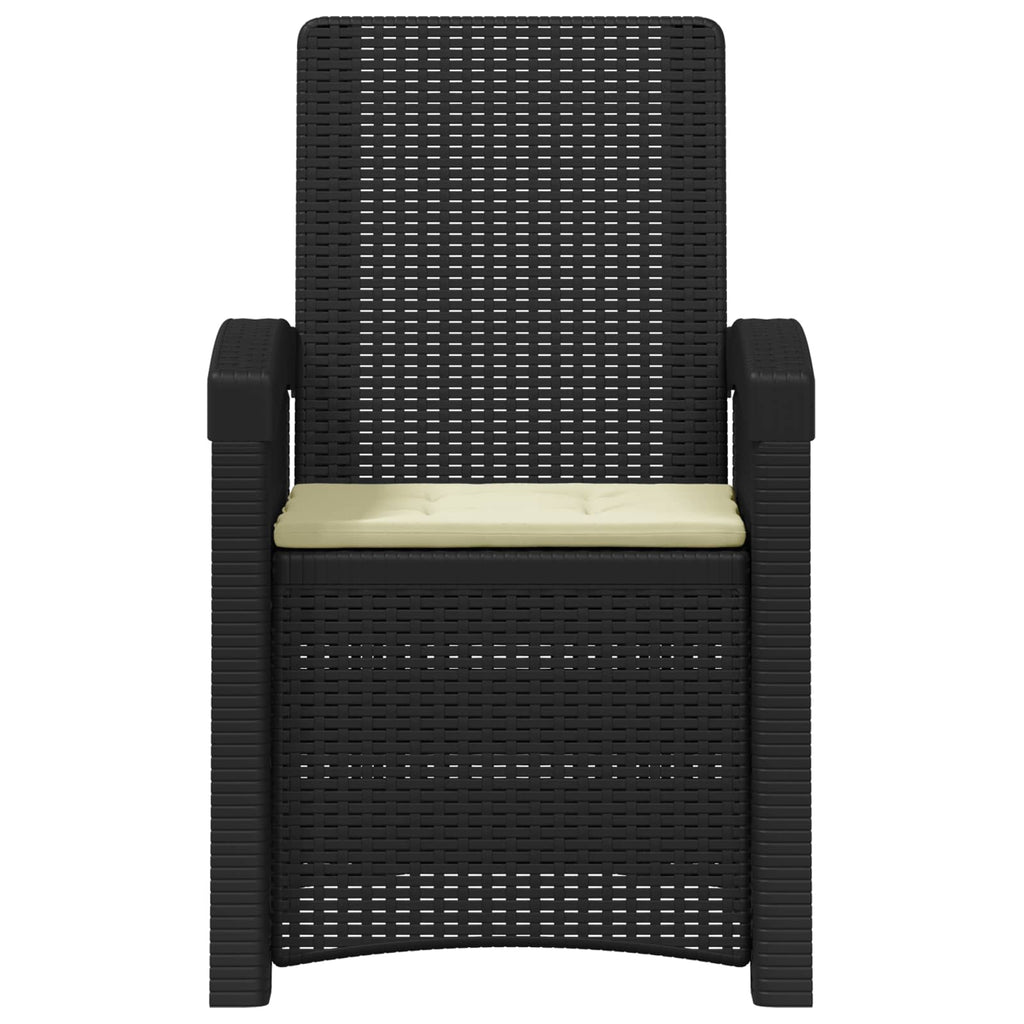 vidaXL Fotel ogrodowy z funkcją leżenia stylizowany na rattan 2 pcs PP