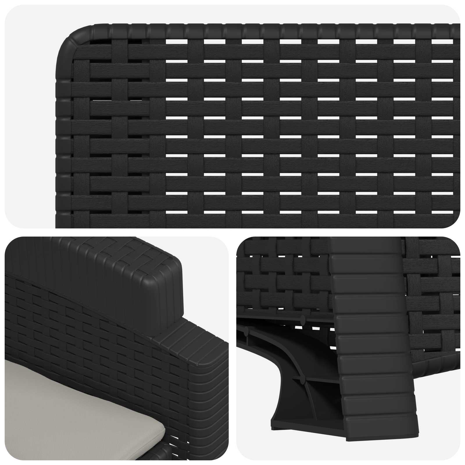 vidaXL Fotel ogrodowy z funkcją leżenia stylizowany na rattan 2 pcs PP