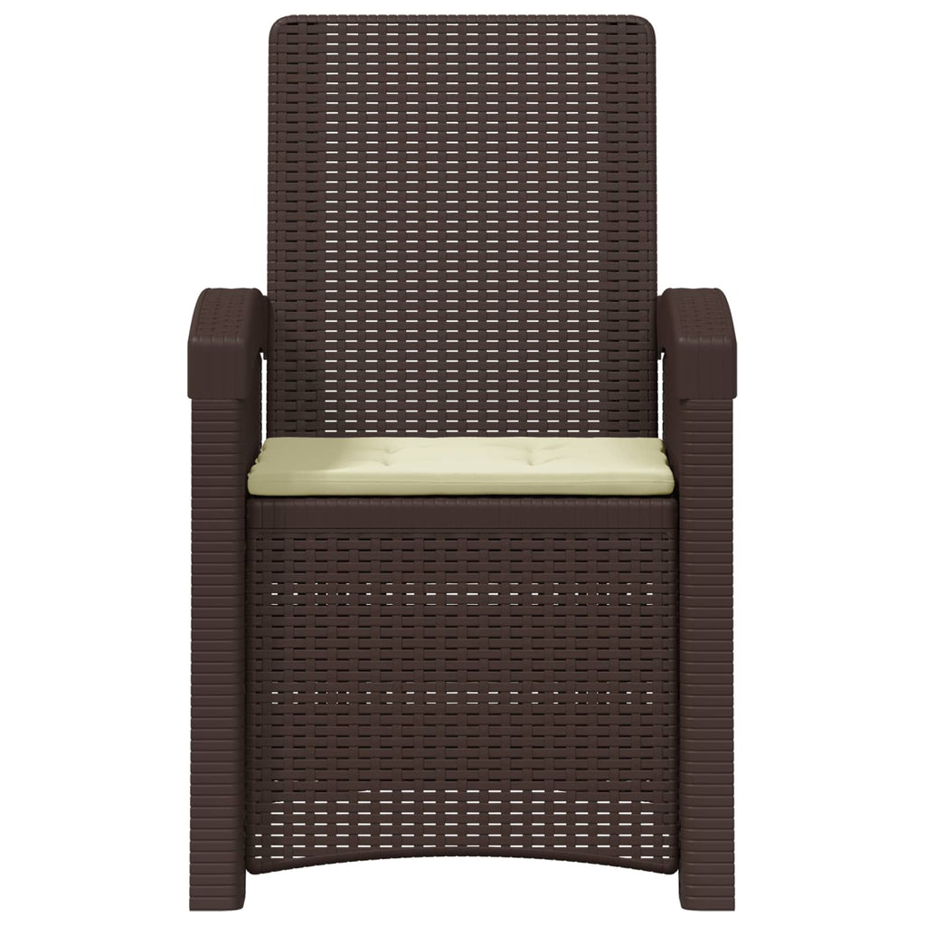 vidaXL Fotel ogrodowy z funkcją leżenia stylizowany na rattan 2 pcs PP