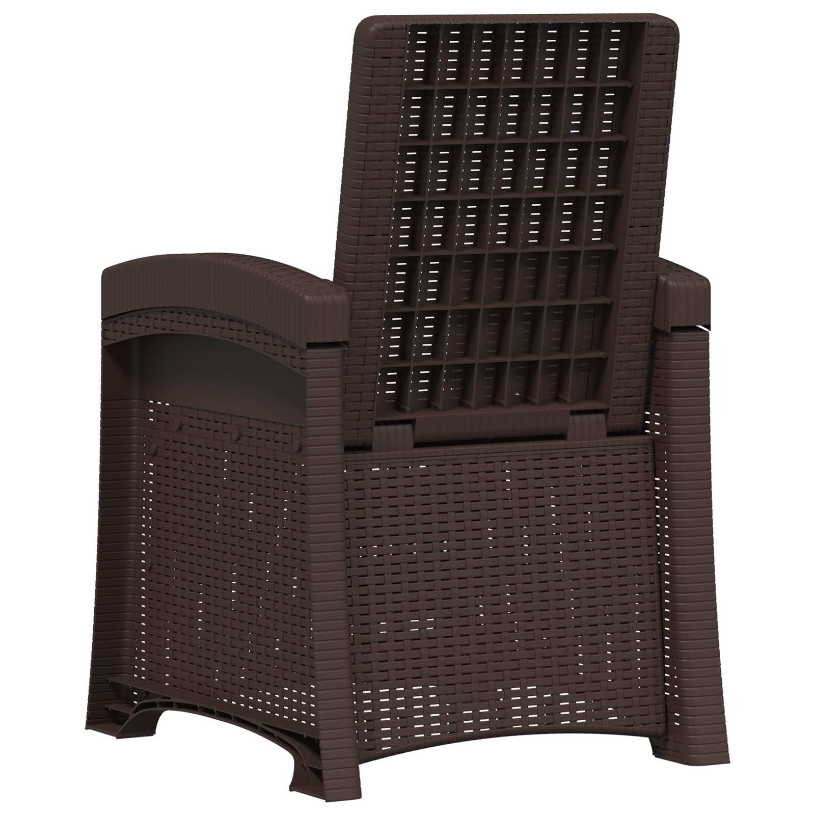 vidaXL Fotel ogrodowy z funkcją leżenia stylizowany na rattan 2 pcs PP