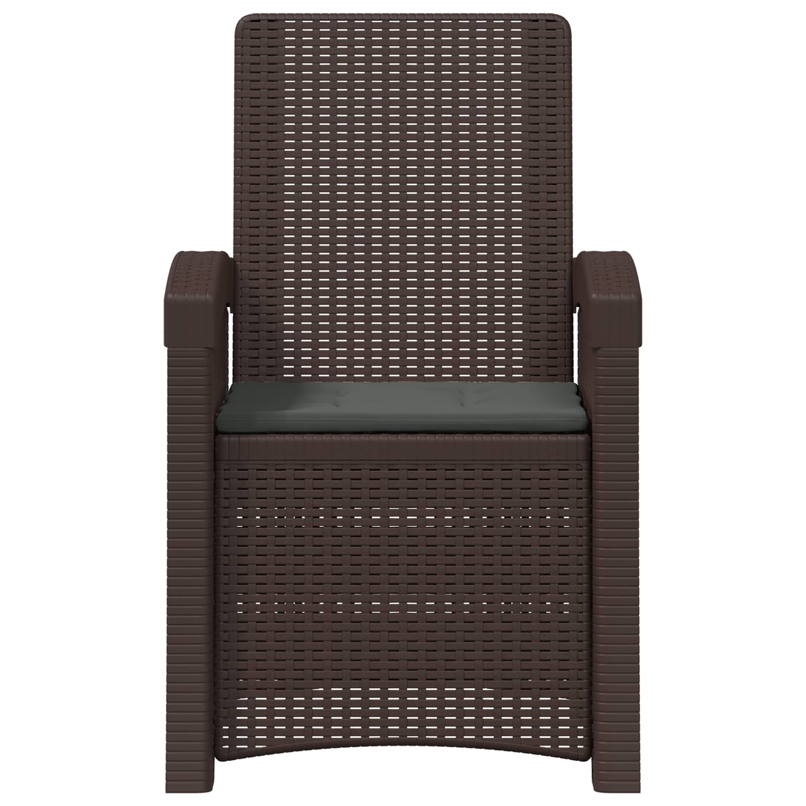 vidaXL Fotel ogrodowy z funkcją leżenia stylizowany na rattan 2 pcs PP