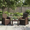 vidaXL Fotel ogrodowy z funkcją leżenia stylizowany na rattan 2 pcs PP