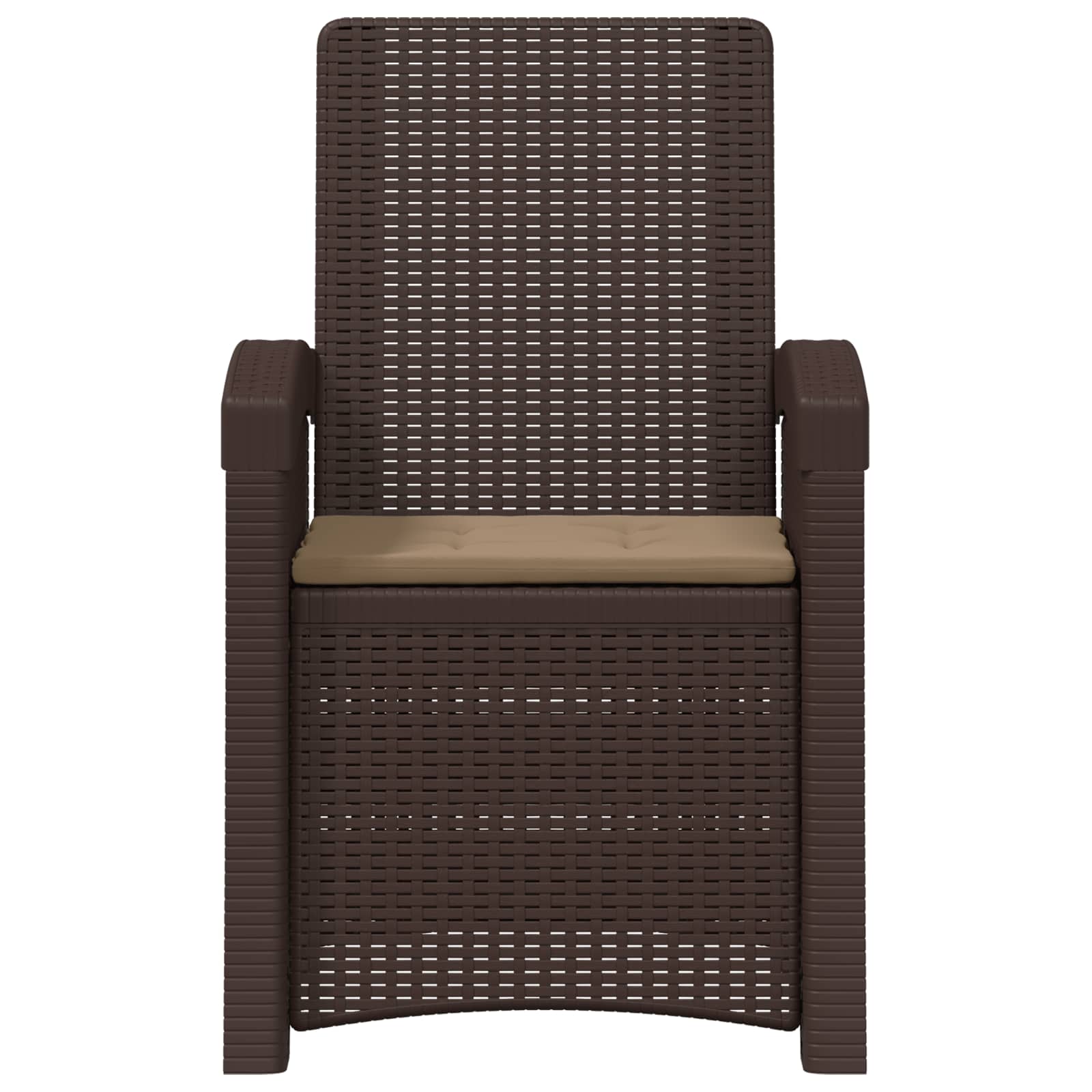 vidaXL Fotel ogrodowy z funkcją leżenia stylizowany na rattan 2 pcs PP