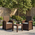 vidaXL Fotel ogrodowy z funkcją leżenia stylizowany na rattan 2 pcs PP