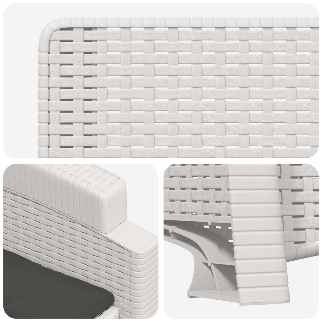 vidaXL Fotel ogrodowy z funkcją leżenia stylizowany na rattan 2 pcs PP