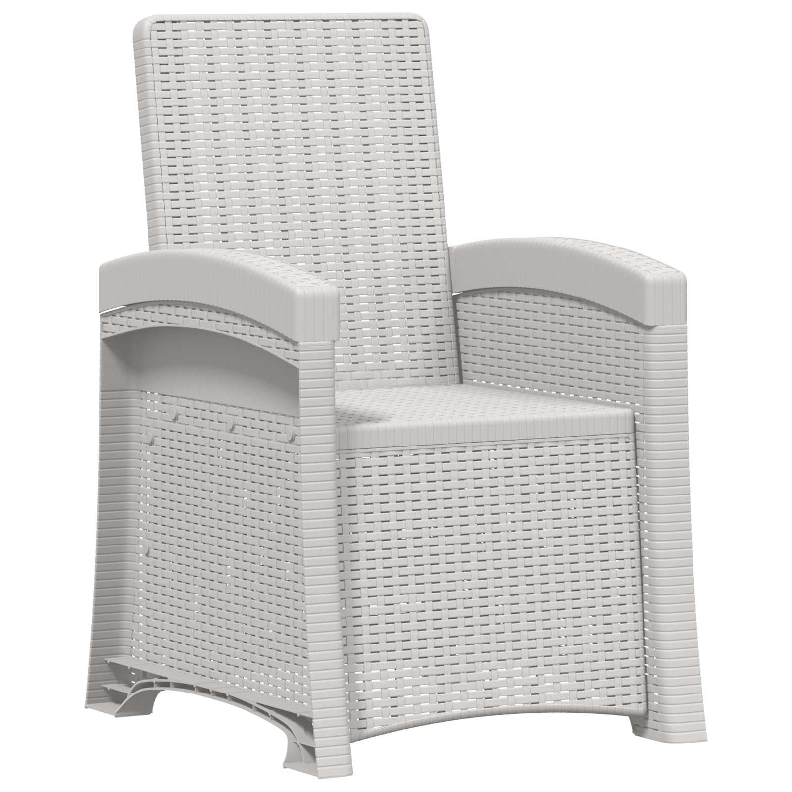 vidaXL Fotel ogrodowy z funkcją leżenia stylizowany na rattan 2 pcs PP