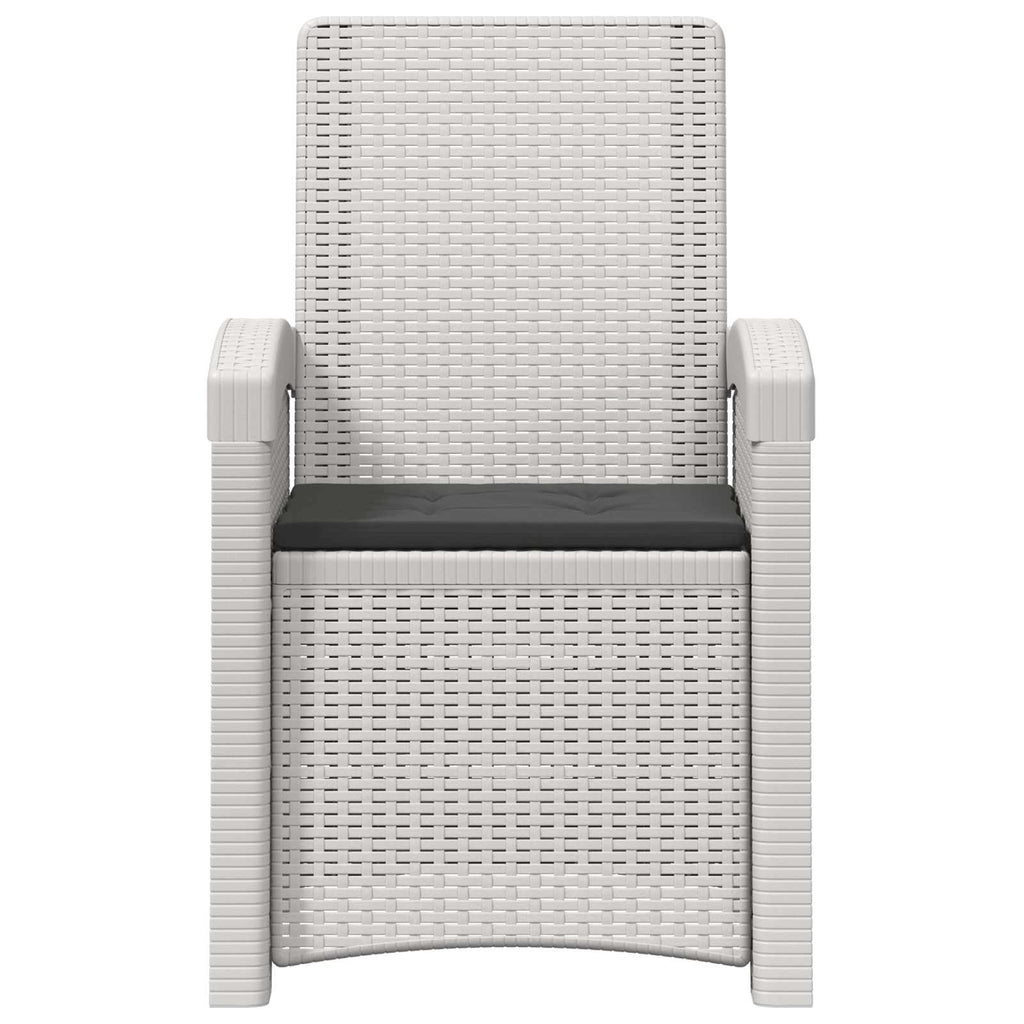 vidaXL Fotel ogrodowy z funkcją leżenia stylizowany na rattan 2 pcs PP