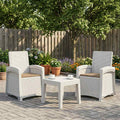 vidaXL Fotel ogrodowy z funkcją leżenia stylizowany na rattan 2 pcs PP