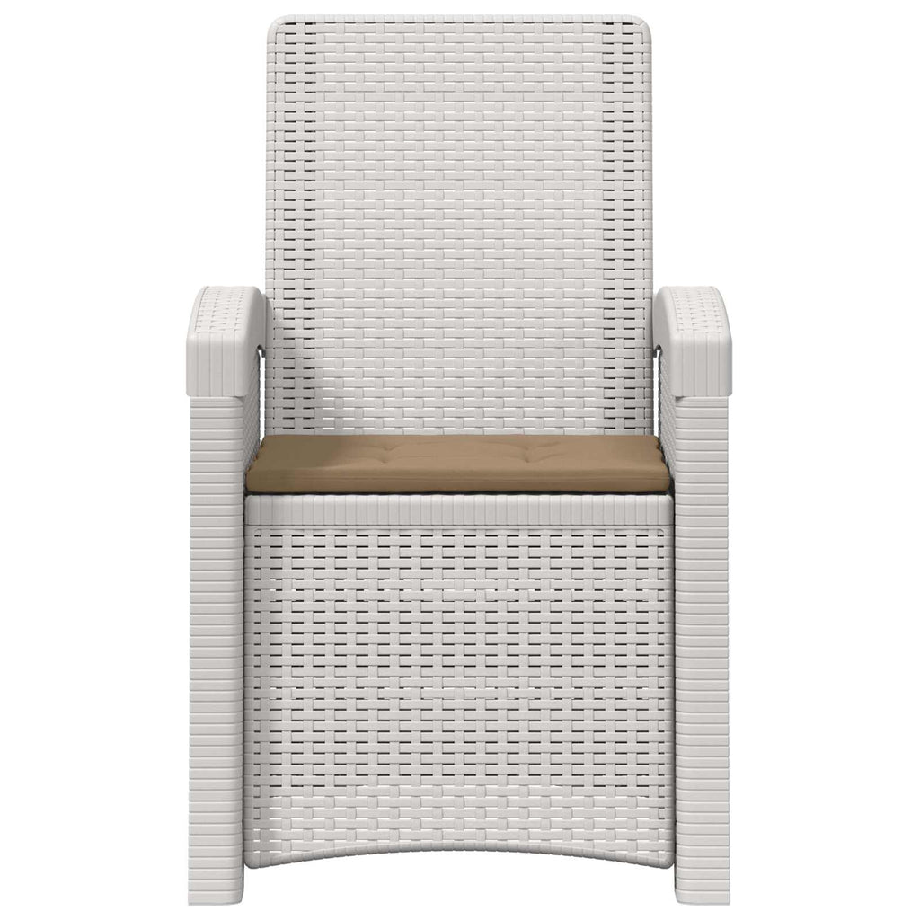 vidaXL Fotel ogrodowy z funkcją leżenia stylizowany na rattan 2 pcs PP