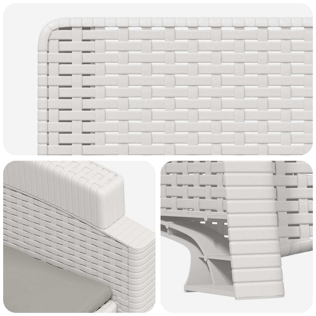 vidaXL Fotel ogrodowy z funkcją leżenia stylizowany na rattan 2 pcs PP