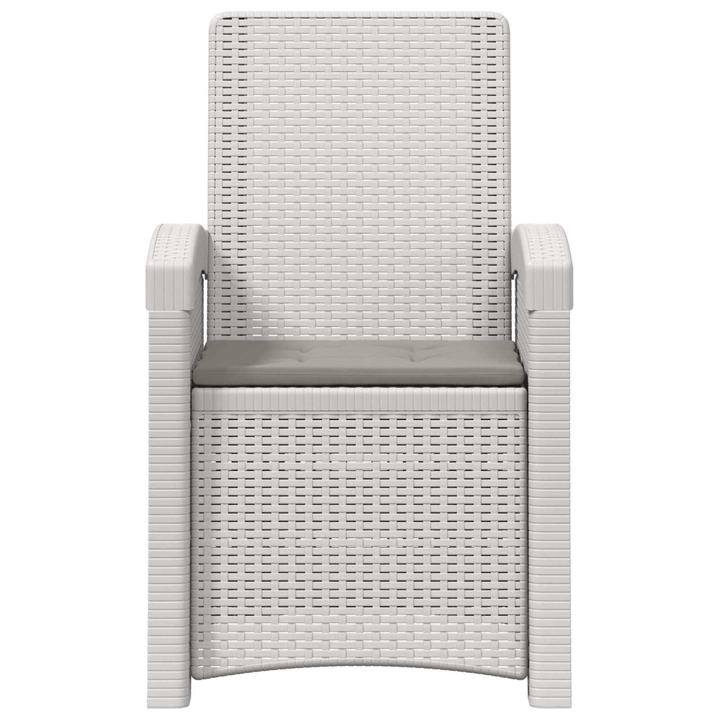 vidaXL Fotel ogrodowy z funkcją leżenia stylizowany na rattan 2 pcs PP