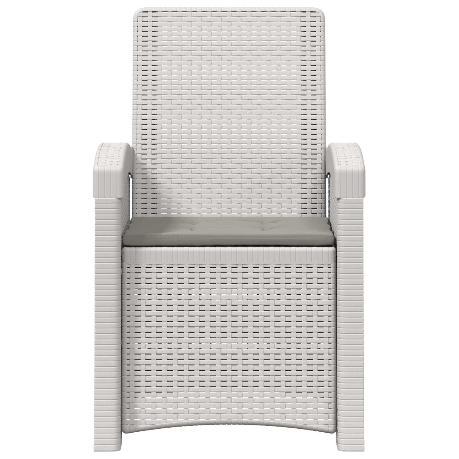 vidaXL Fotel ogrodowy z funkcją leżenia stylizowany na rattan 2 pcs PP