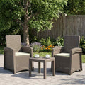 vidaXL Fotel ogrodowy z funkcją leżenia stylizowany na rattan 2 pcs PP