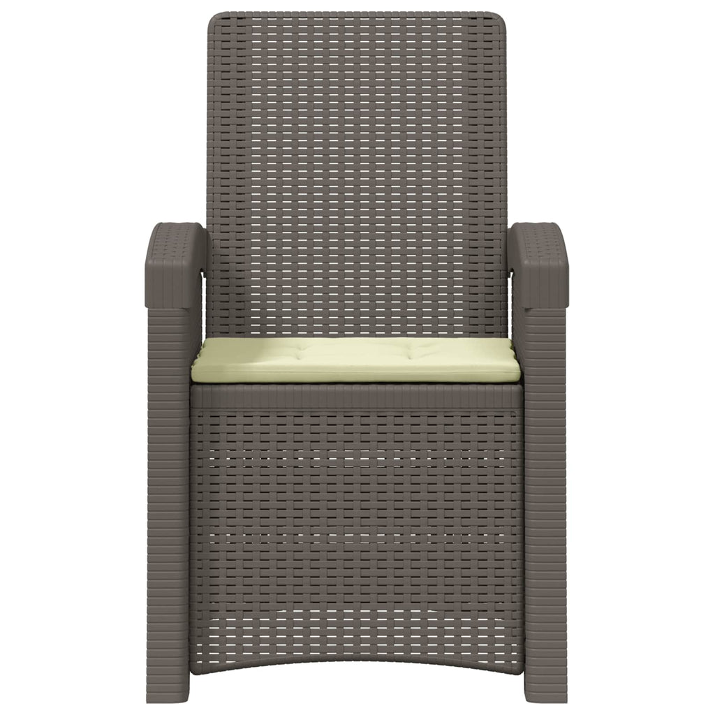 vidaXL Fotel ogrodowy z funkcją leżenia stylizowany na rattan 2 pcs PP