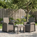vidaXL Fotel ogrodowy z funkcją leżenia stylizowany na rattan 2 pcs PP