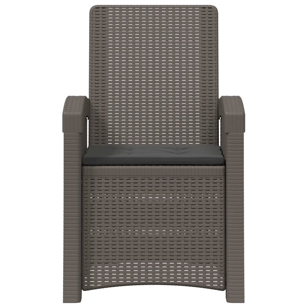 vidaXL Fotel ogrodowy z funkcją leżenia stylizowany na rattan 2 pcs PP