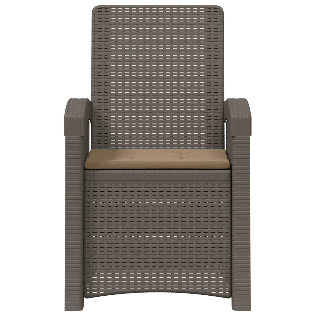 vidaXL Fotel ogrodowy z funkcją leżenia stylizowany na rattan 2 pcs PP