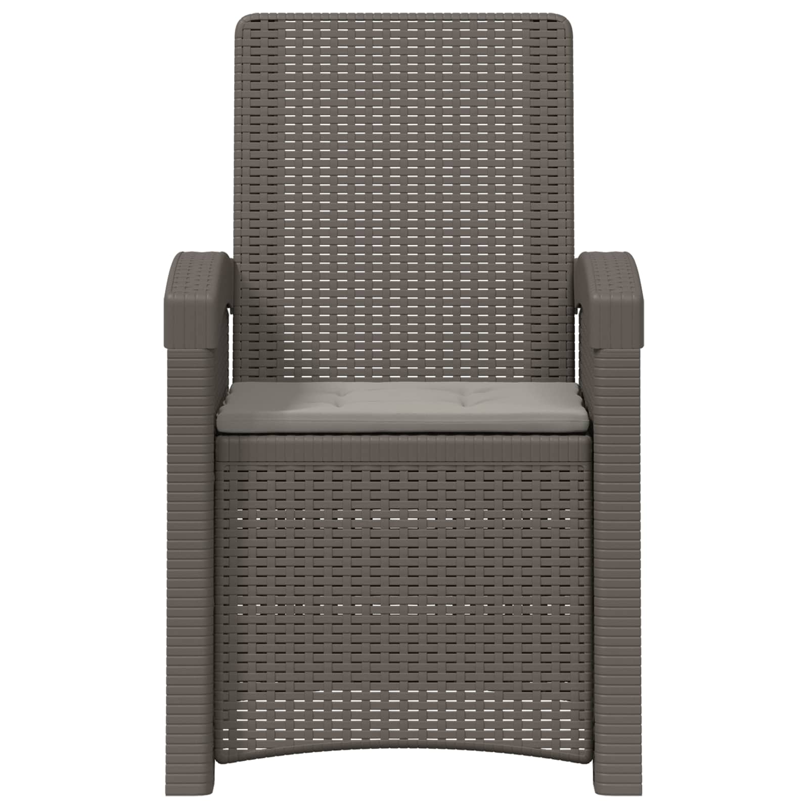 vidaXL Fotel ogrodowy z funkcją leżenia stylizowany na rattan 2 pcs PP